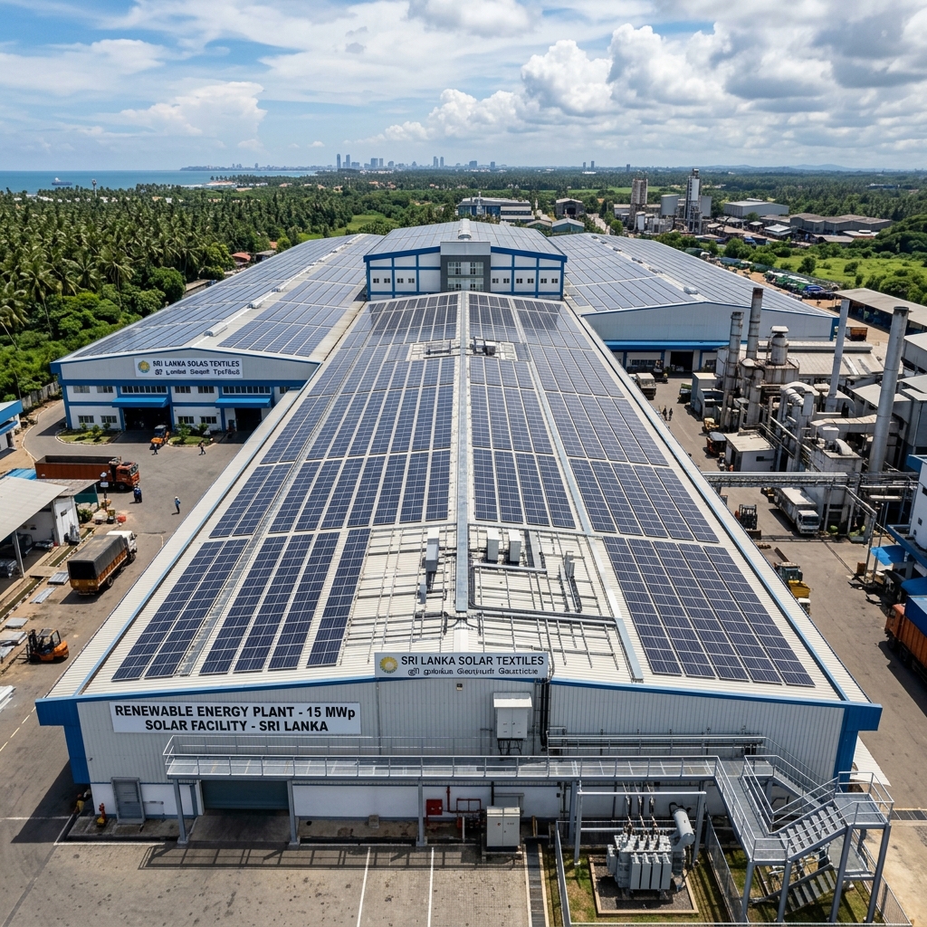 Commercial solar array installation Sri Lanka